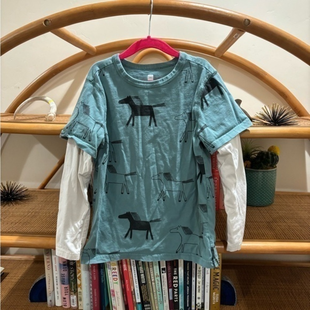 Boy’s Tea Collection layered horse print tee